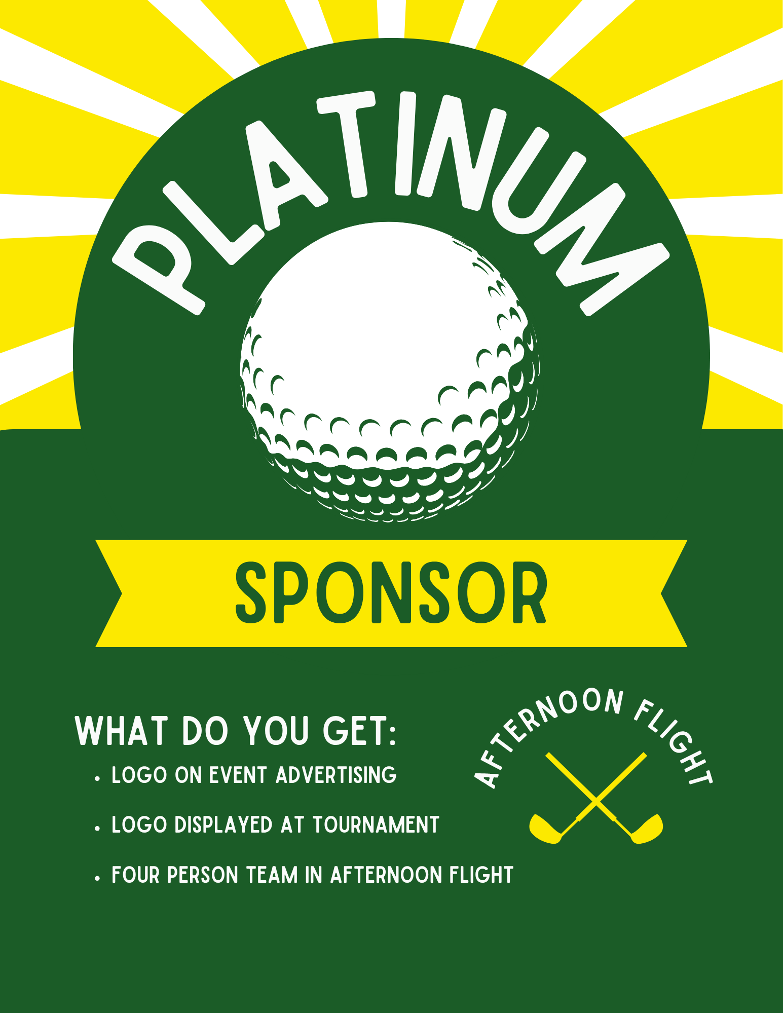 Platinum Sponsorship - Afternoon Flight